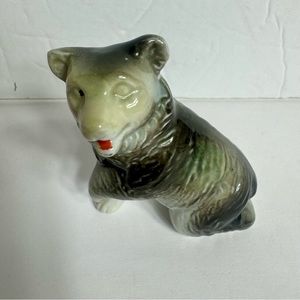 Vintage derpy ceramic bear.  Made in Japan. Has some paint loss on face